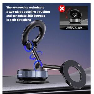 Black Magnetic Car Phone Mount. NEW